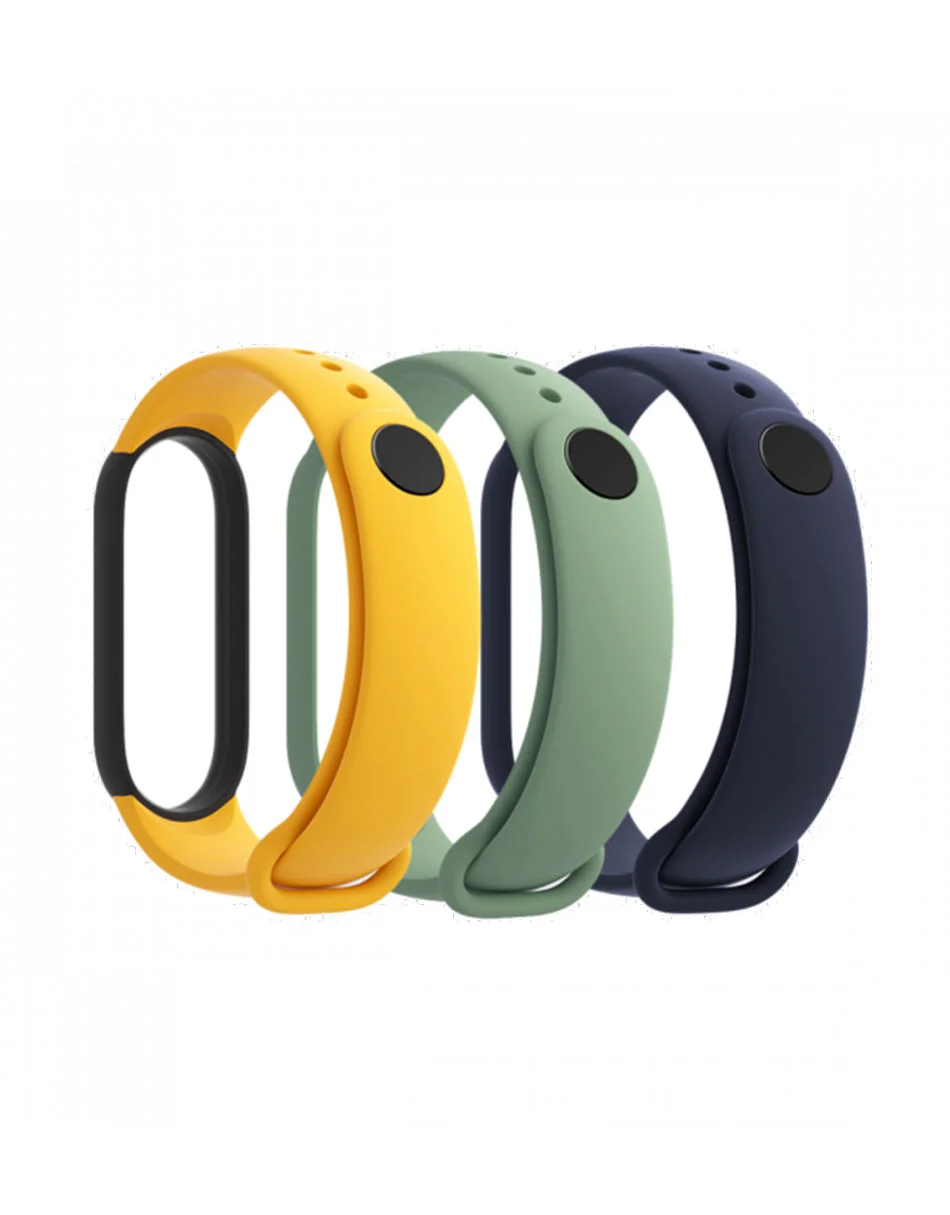 Paquete de Repuesto Xiaomi 3 Pack Mi Smart Band 5 Strap (Azul, Amarillo y Verde)